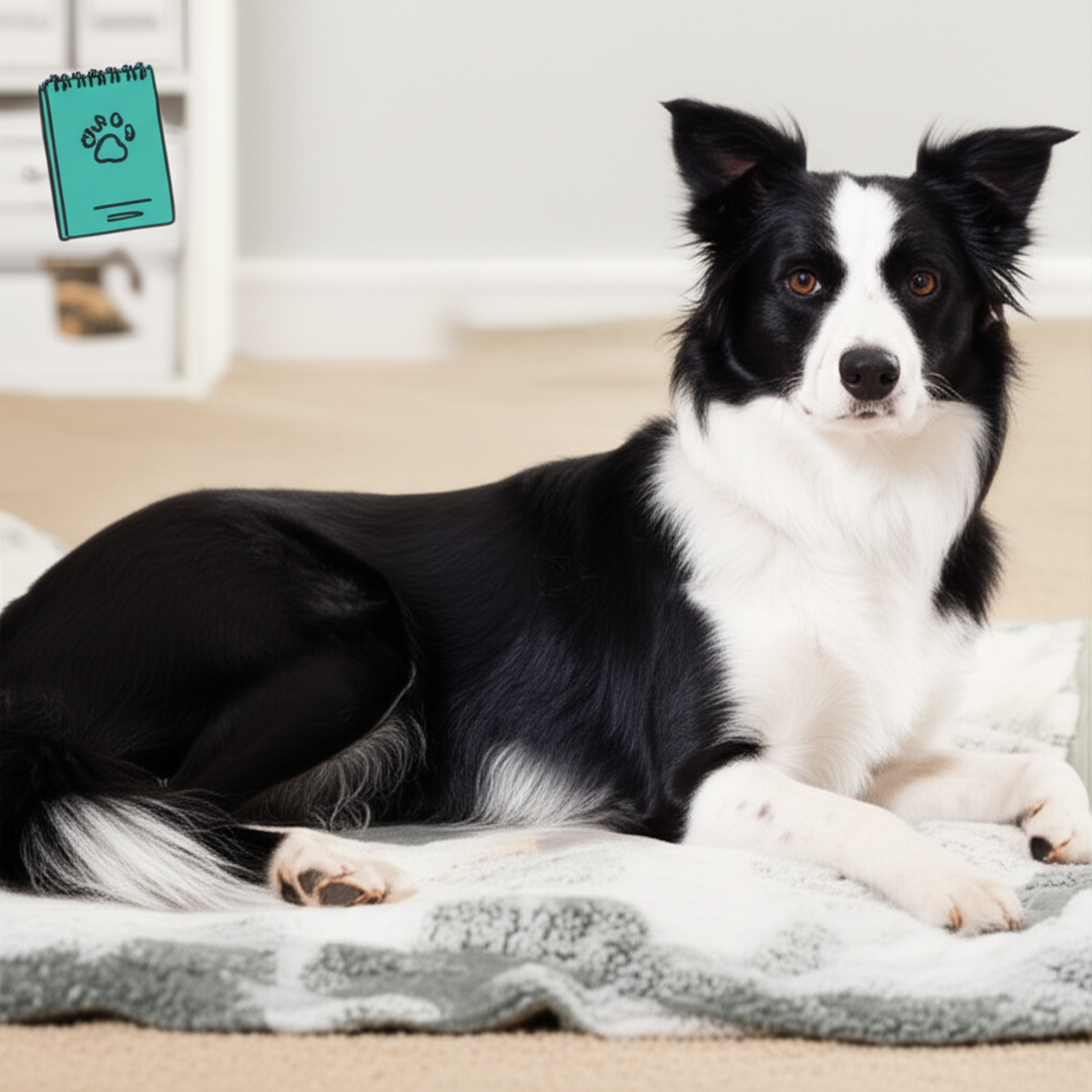 Generate a high-quality, relevant image prompt for an article about: Border Collie Gestation Weeks: