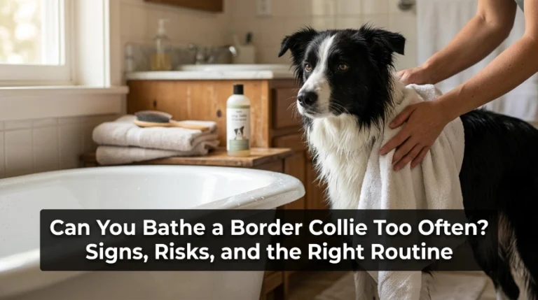 Bathe Border Collie Before Vet Visit