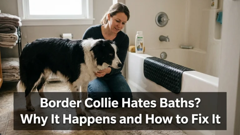 Border Collie Hates Baths