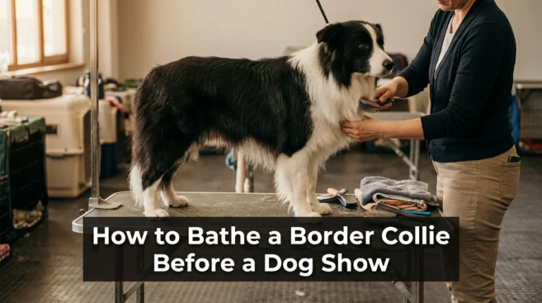 How to Bathe a Border Collie Before a Dog Show