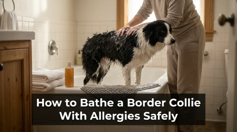How to Bathe a Border Collie With Allergies Safely