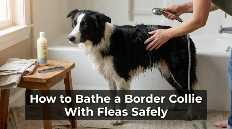 How to Bathe a Border Collie With Fleas Safely