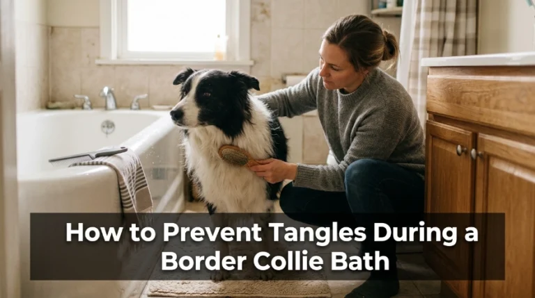 How to Prevent Tangles During a Border Collie Bath