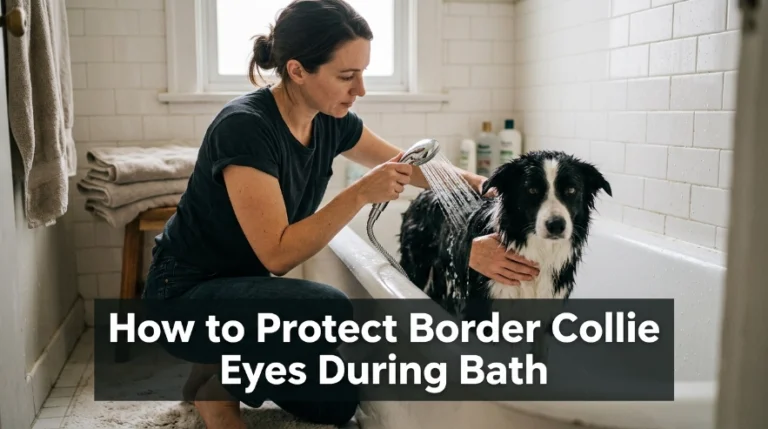 How to Protect Border Collie Eyes During Bath
