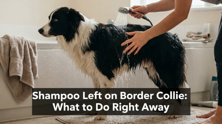 Shampoo Left on Border Collie
