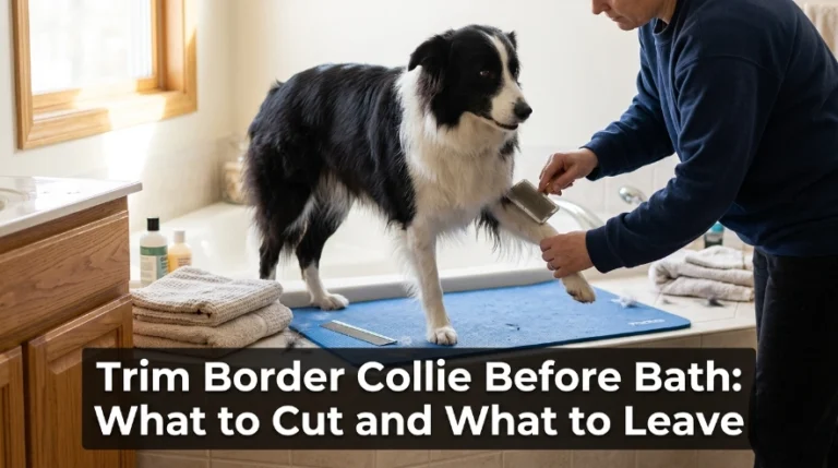 Trim Border Collie Before Bath
