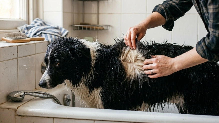 Why Does a Border Collie’s Double Coat Change Bath Time