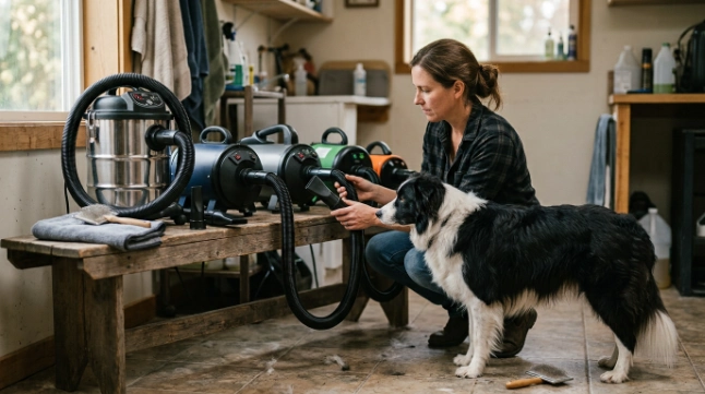 Owner avoids common mistakes while using the best dog dryer for Border Collie grooming