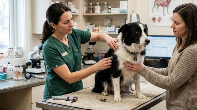 Best oatmeal shampoo for Border Collie cannot replace a vet exam for persistent redness and itching.