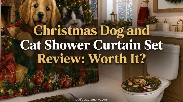 Christmas Dog and Cat Shower Curtain Set Review