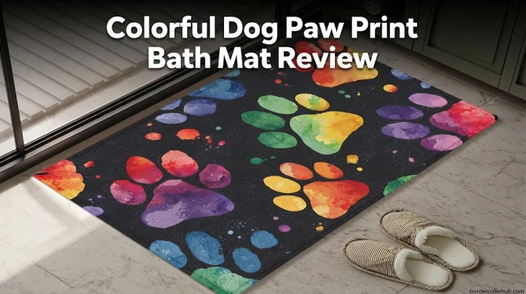 Colorful Dog Paw Print Bath Mat Review