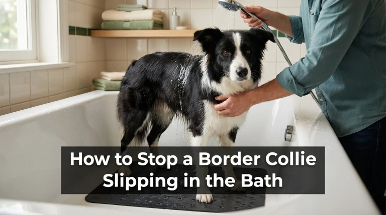 How to Stop a Border Collie Slipping in the Bath