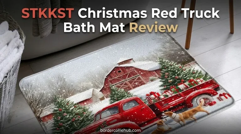 STKKST Christmas Red Truck Bath Mat Review