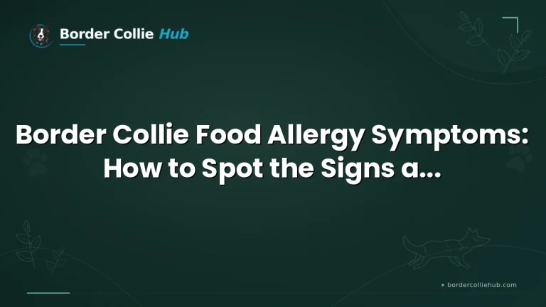Border Collie Food Allergy Symptoms: How to Spot the Signs and What to Do Next