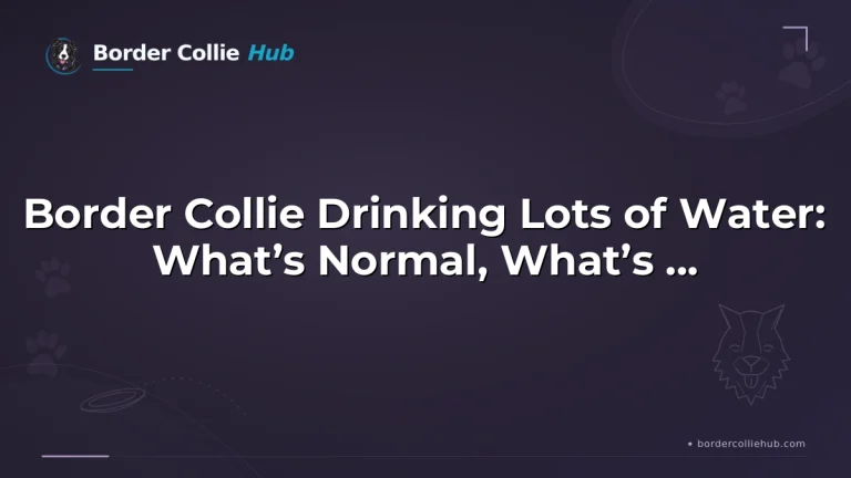 Border Collie Drinking Lots of Water: What’s Normal, What’s Not, and When to Call the Vet