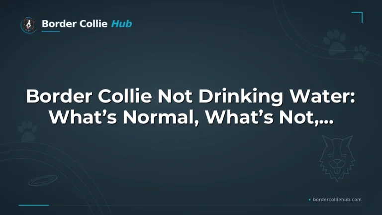 Border Collie Not Drinking Water: What’s Normal, What’s Not, and When to Call the Vet