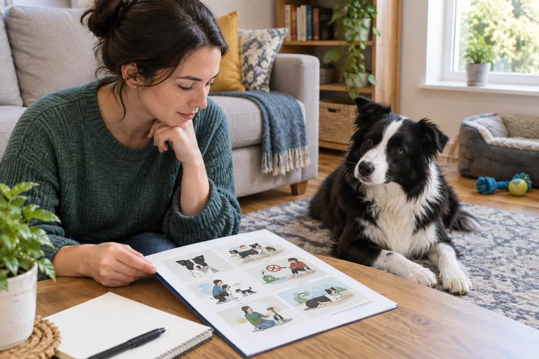 Border Collie owner learning how to respond after a dog bite