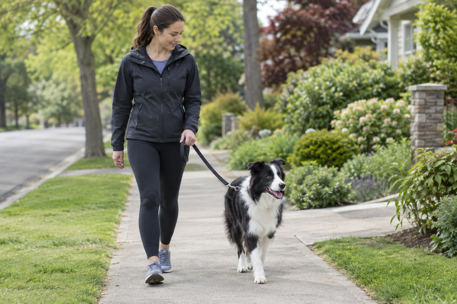Keeping a dog in heat safely on leash