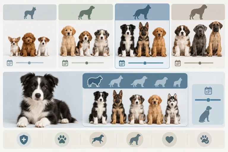 Border Collie puppy neutering timing chart by age and size