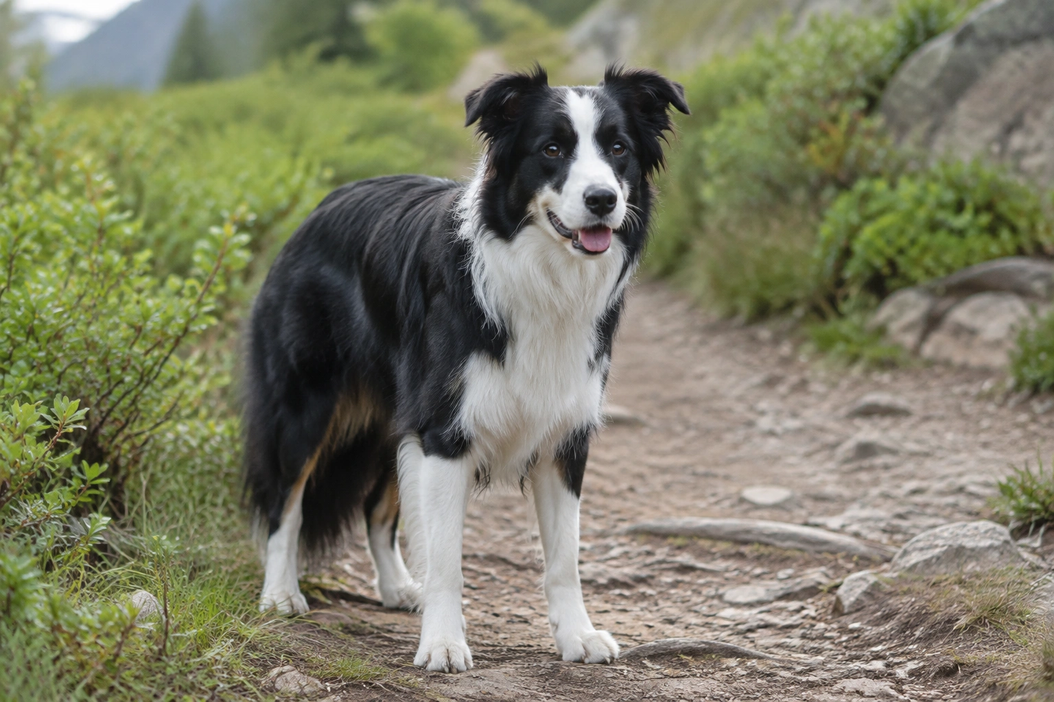 Border Collie looking athletic in midlife
