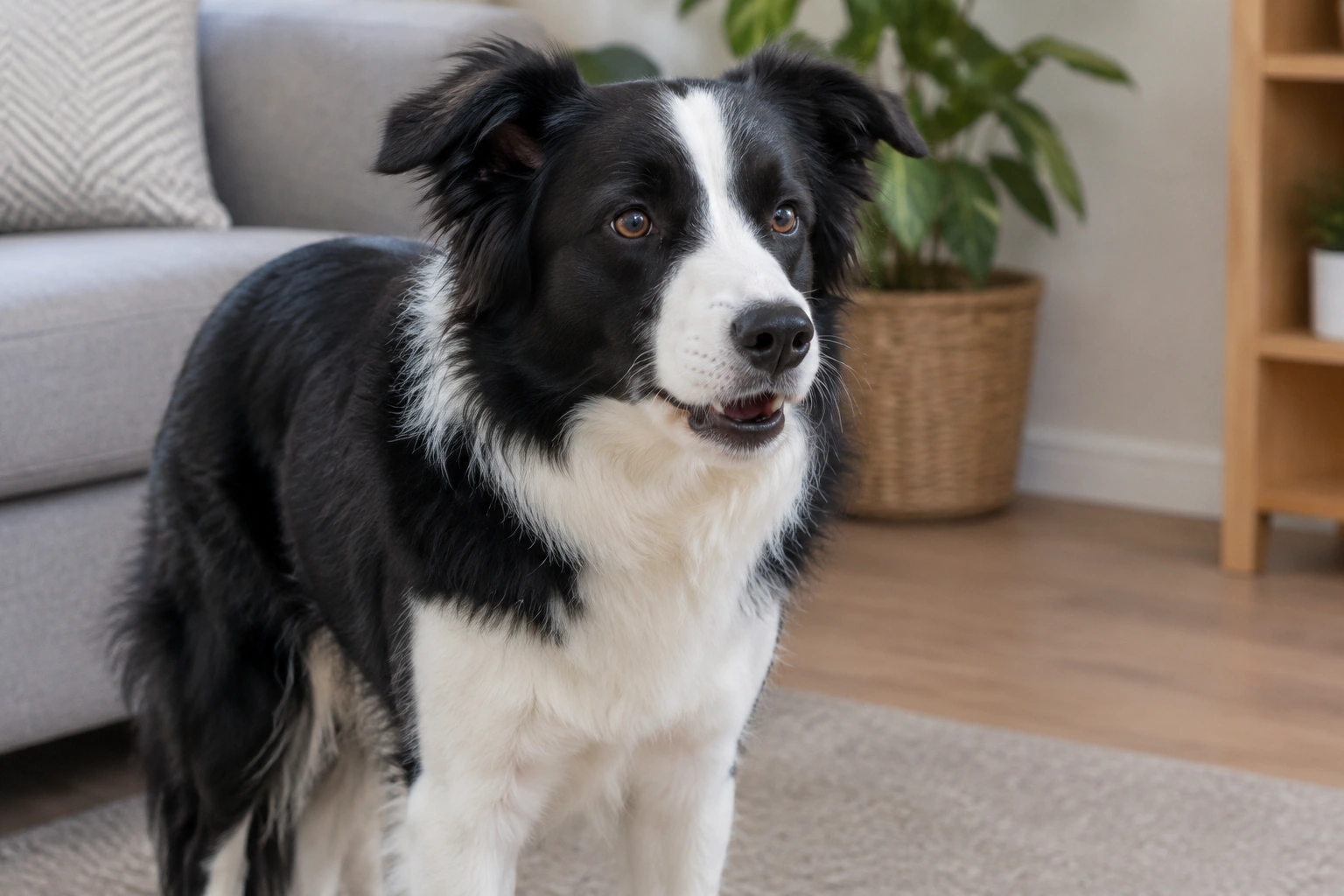 Dog coughing with allergy-related irritation