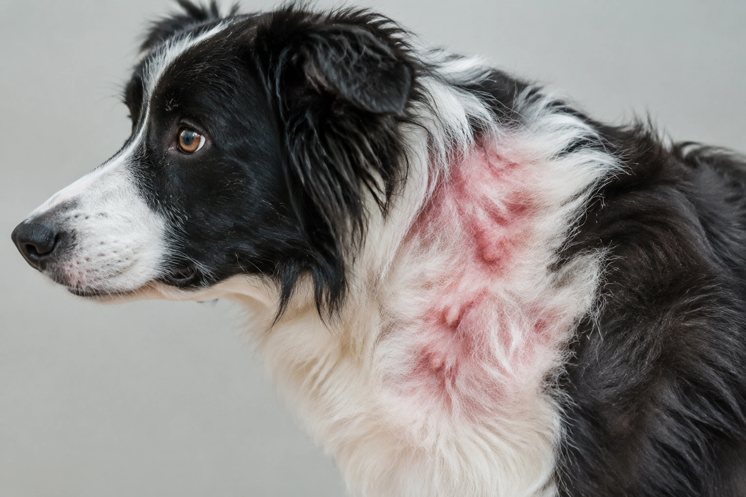 A dog with sudden raised red welts on the skin