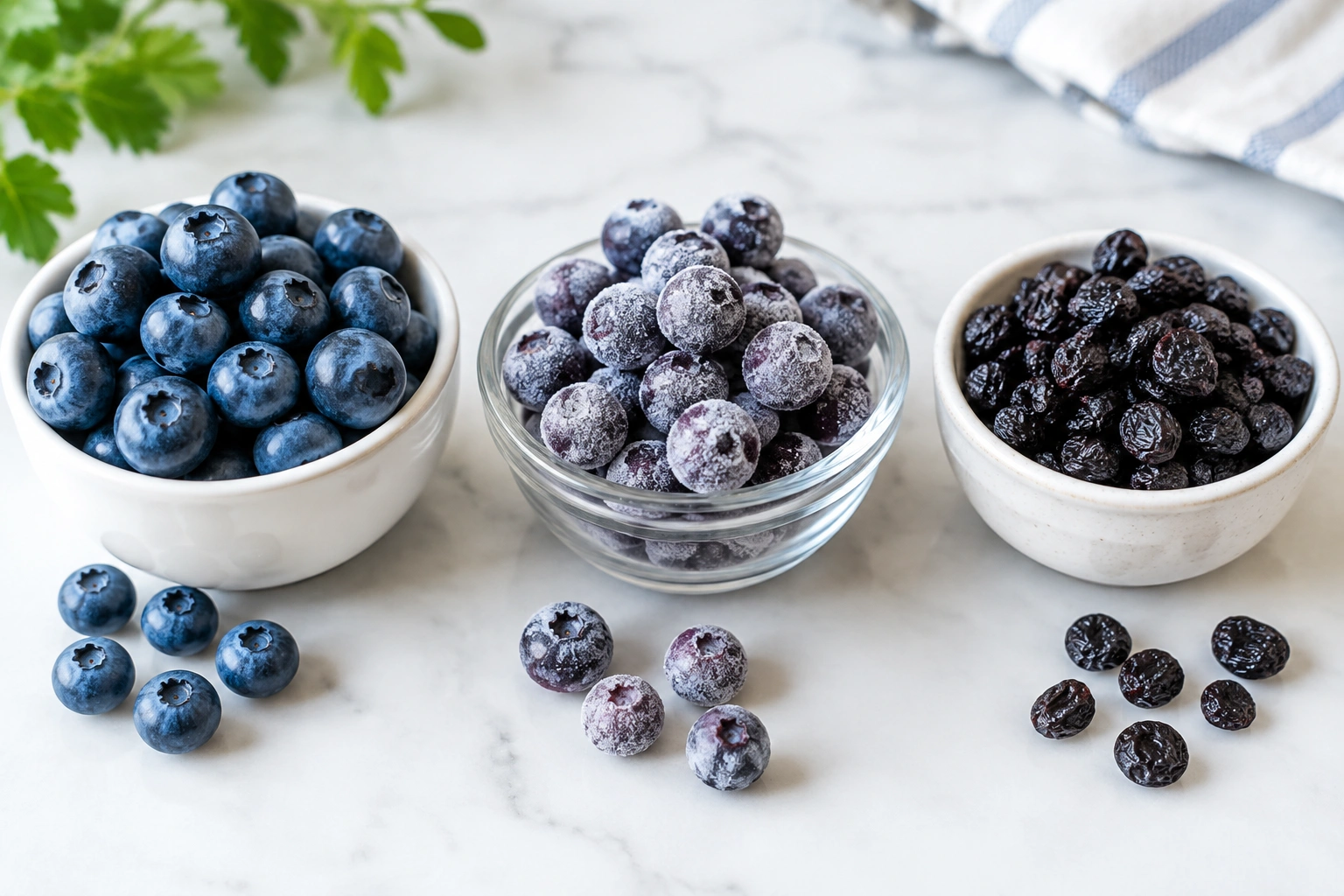 Fresh frozen and dried blueberries compared for dog feeding