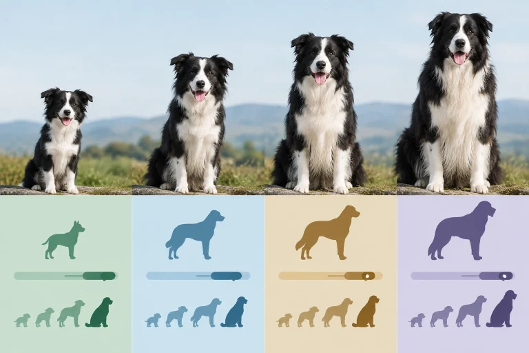 Comparison of senior dog age ranges by dog size