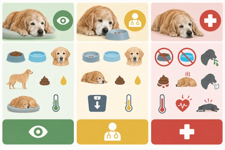 Senior dog appetite loss triage chart