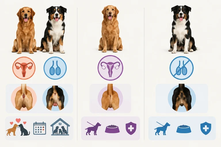 Comparison of unaltered, spayed, and neutered dogs